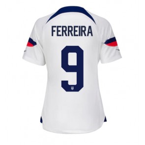 Förenta staterna Jesus Ferreira #9 kläder Kvinnor VM 2022 Hemmatröja Kortärmad